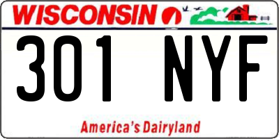 WI license plate 301NYF