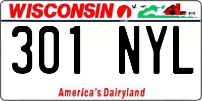WI license plate 301NYL