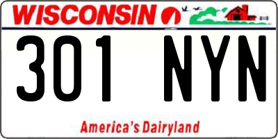 WI license plate 301NYN
