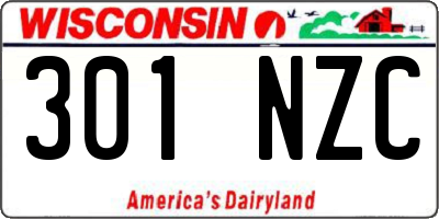 WI license plate 301NZC