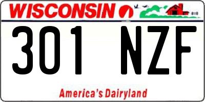 WI license plate 301NZF