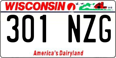 WI license plate 301NZG