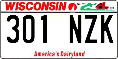 WI license plate 301NZK