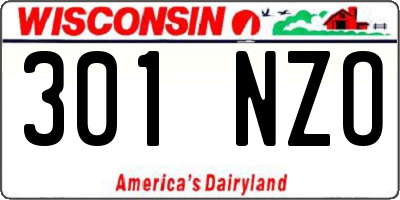 WI license plate 301NZO