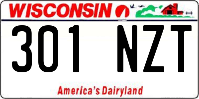 WI license plate 301NZT