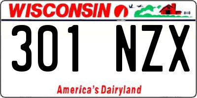 WI license plate 301NZX