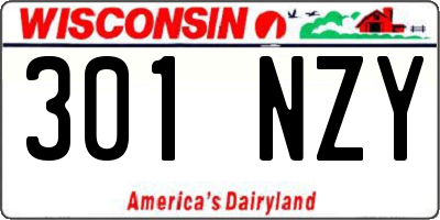 WI license plate 301NZY