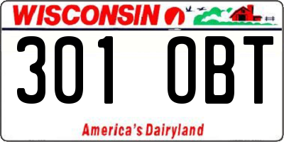WI license plate 301OBT