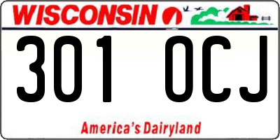WI license plate 301OCJ