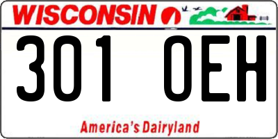 WI license plate 301OEH