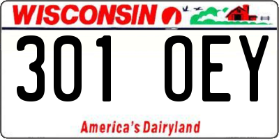 WI license plate 301OEY