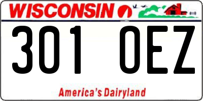 WI license plate 301OEZ