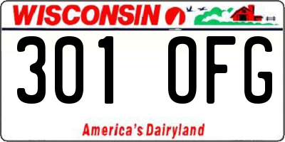 WI license plate 301OFG