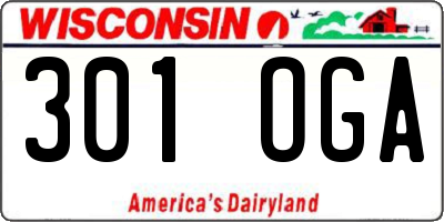 WI license plate 301OGA