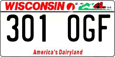 WI license plate 301OGF