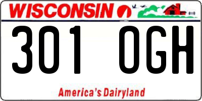 WI license plate 301OGH