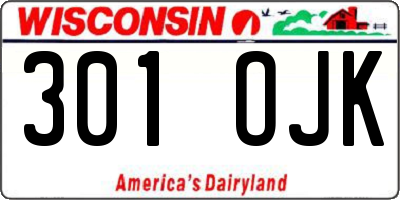 WI license plate 301OJK