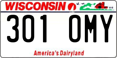 WI license plate 301OMY