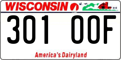 WI license plate 301OOF