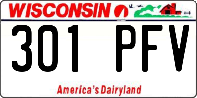 WI license plate 301PFV
