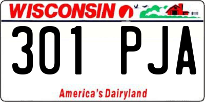 WI license plate 301PJA