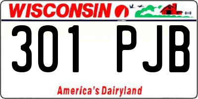 WI license plate 301PJB