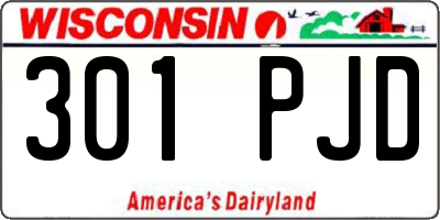 WI license plate 301PJD