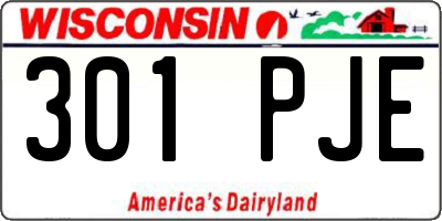 WI license plate 301PJE