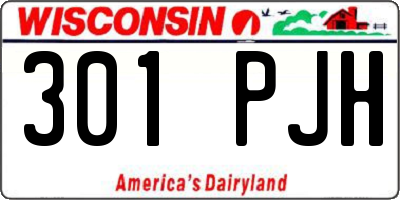 WI license plate 301PJH