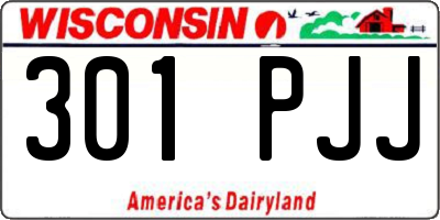 WI license plate 301PJJ