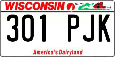 WI license plate 301PJK