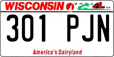 WI license plate 301PJN