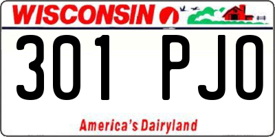 WI license plate 301PJO