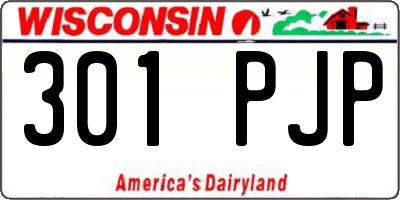 WI license plate 301PJP