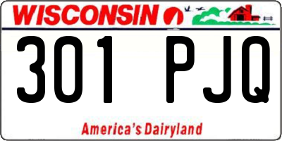 WI license plate 301PJQ