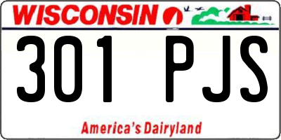 WI license plate 301PJS