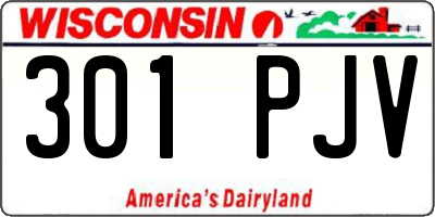 WI license plate 301PJV