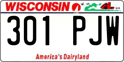 WI license plate 301PJW