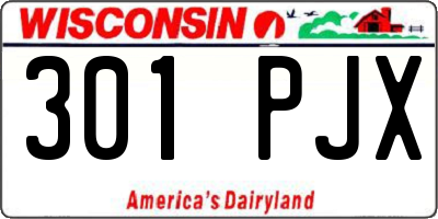 WI license plate 301PJX