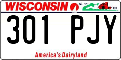 WI license plate 301PJY