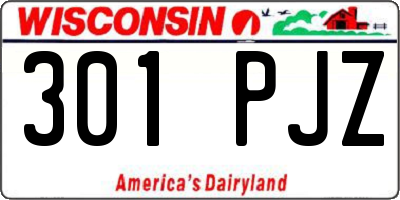 WI license plate 301PJZ