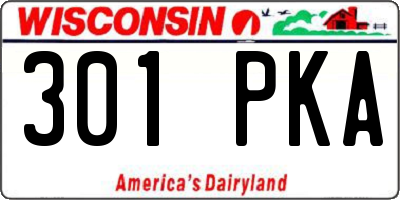 WI license plate 301PKA
