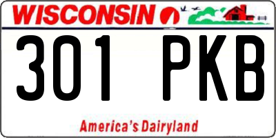 WI license plate 301PKB