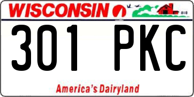 WI license plate 301PKC