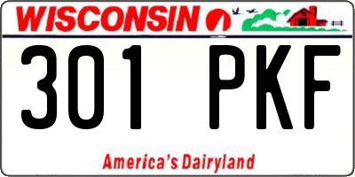 WI license plate 301PKF
