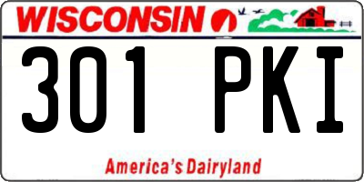 WI license plate 301PKI