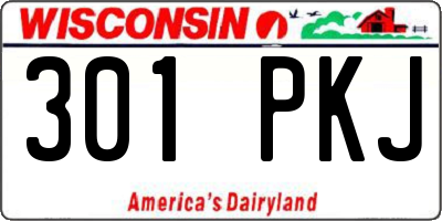 WI license plate 301PKJ
