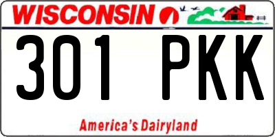 WI license plate 301PKK