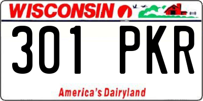WI license plate 301PKR