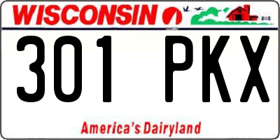 WI license plate 301PKX